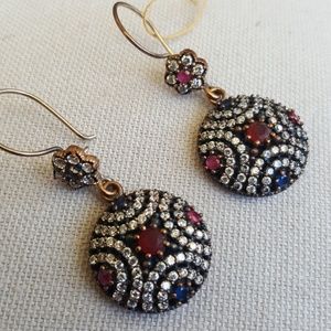 Earrings,silver,semi precious stones